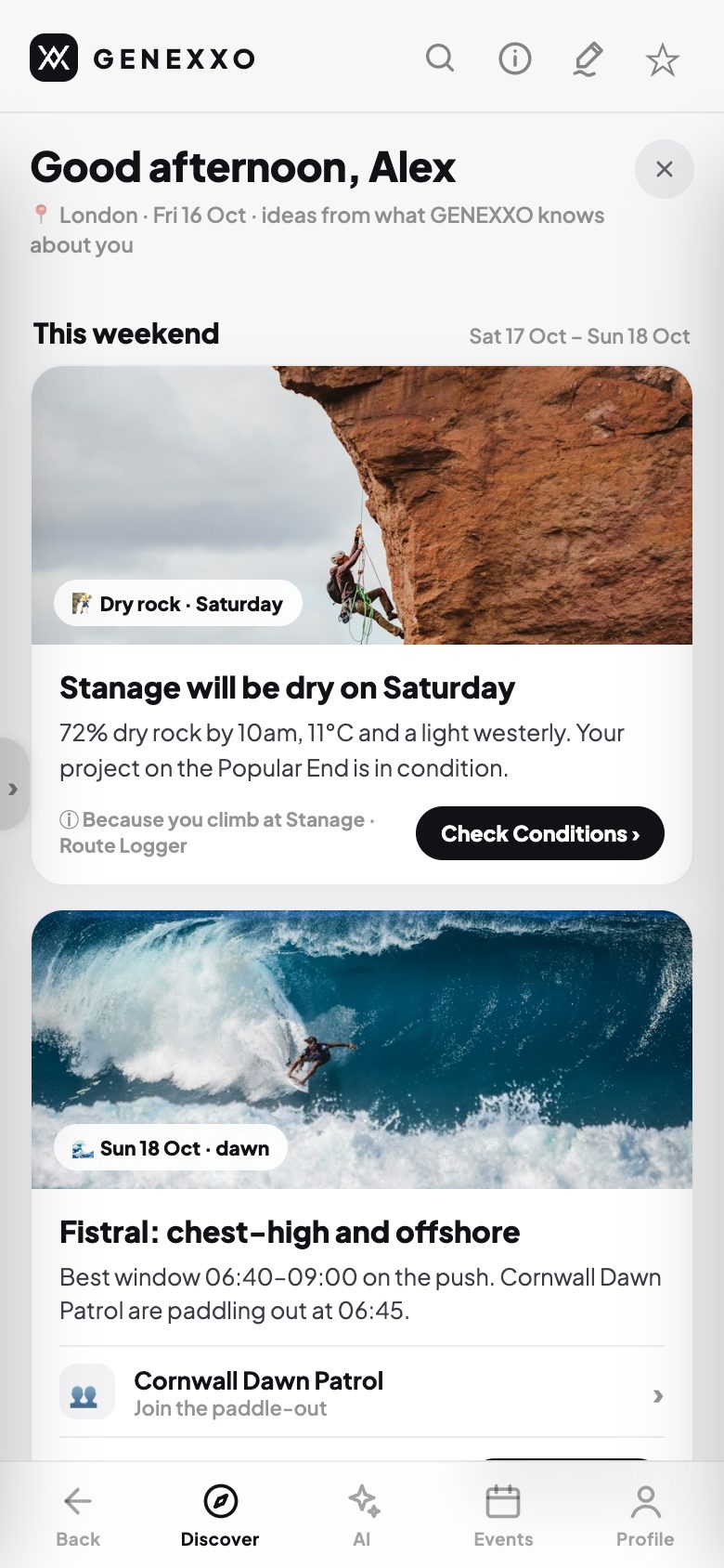 The GENEXXO hub: Discover, personalised for you